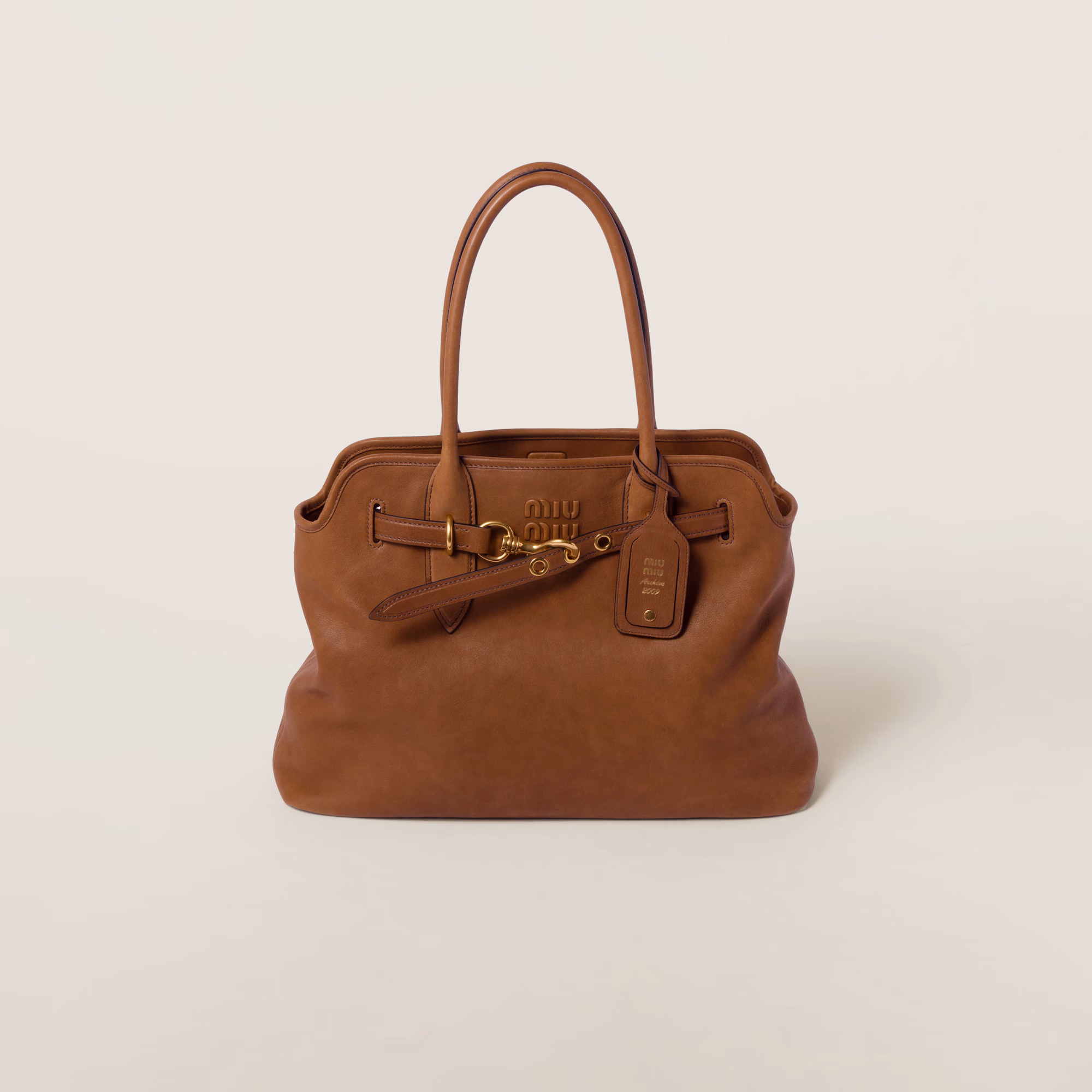 MiuMiu Aventure nappa leather bag-Oak - LuxuryEva