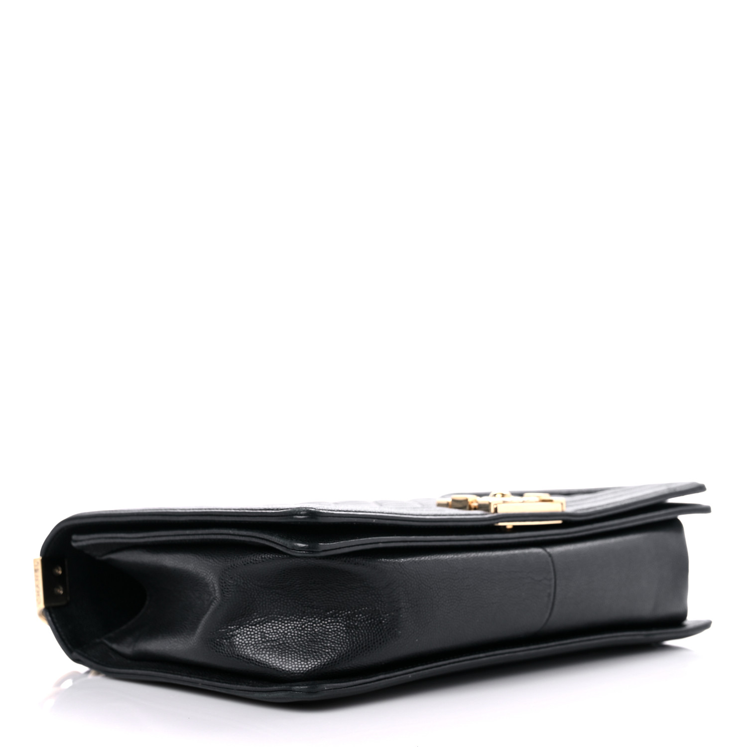 Caviar Quilted New Medium Boy Flap Black-gold buckle - LuxuryEva