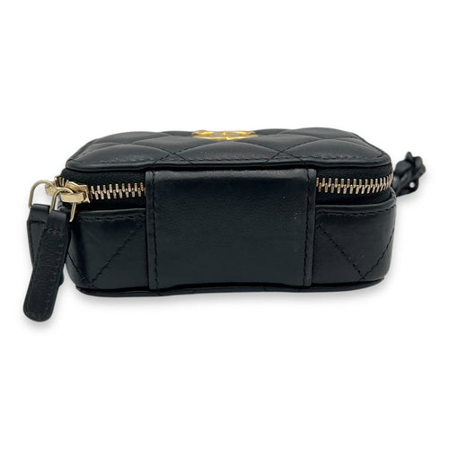 Chanel CC Crossbody Bag Black in Lambskin, Gold hardware - LuxuryEva