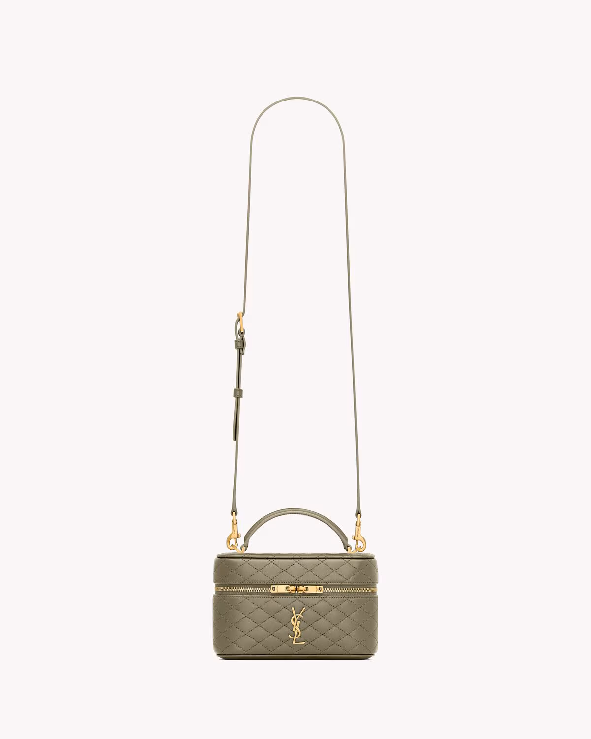 YSL GABY vanity bag in lambskin-STRONG MOSS - LuxuryEva