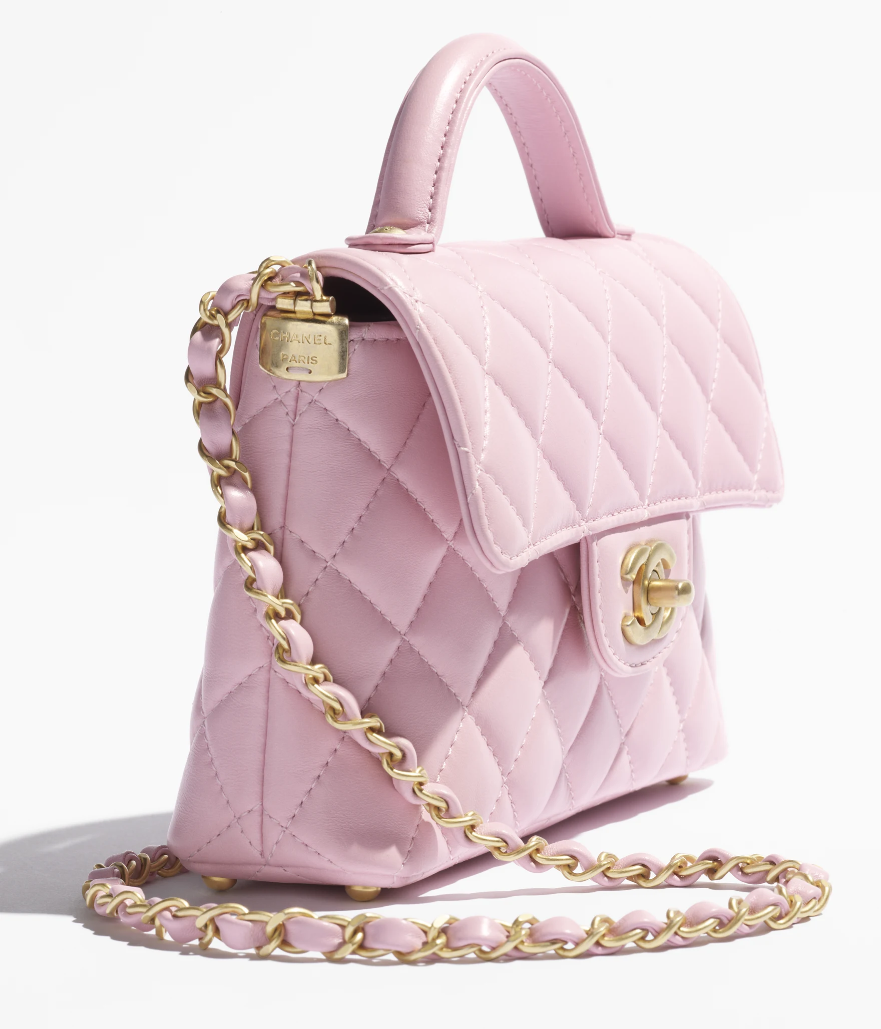 【🔥Special Offers🔥】CHANEL Small Flap Bag With Top Handle-Light Pink - LuxuryEva