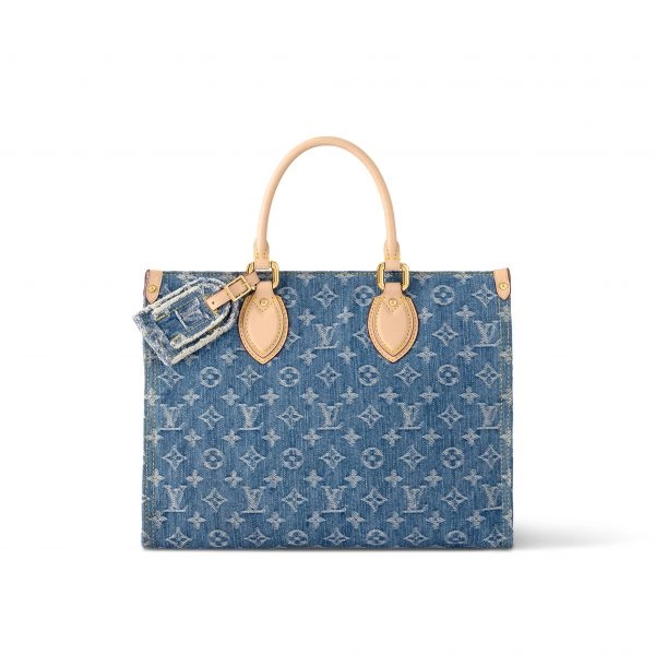 ãð¥Special Offersð¥ãLouis Vuitton M46871 OnTheGo MM Denim Blue - LuxuryEva