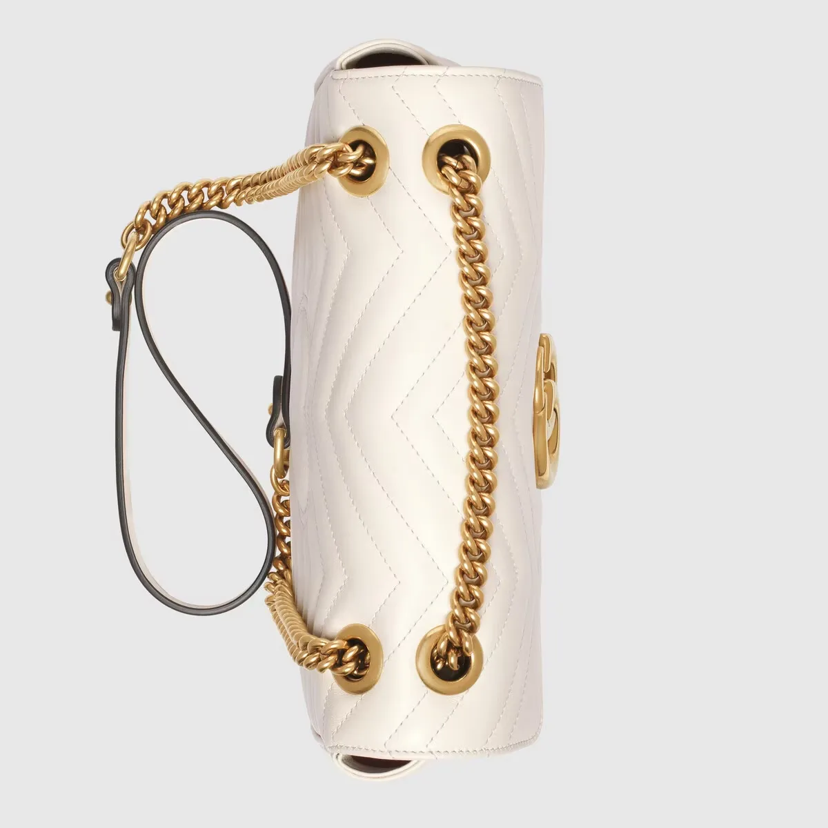 G Marmont Small White Matelass Shoulder Bag - LuxuryEva