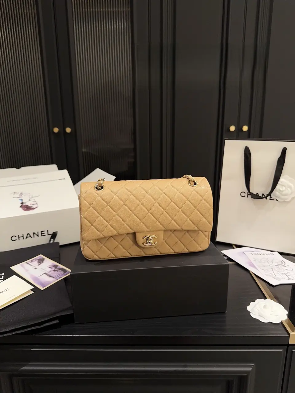 Chanel Classic Flap Bag – Caramel with Gold Hardware - LuxuryEva