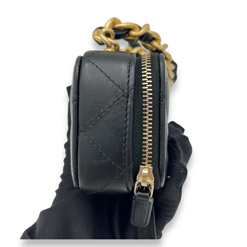 Chanel CC Crossbody Bag Black in Lambskin, Gold hardware - LuxuryEva