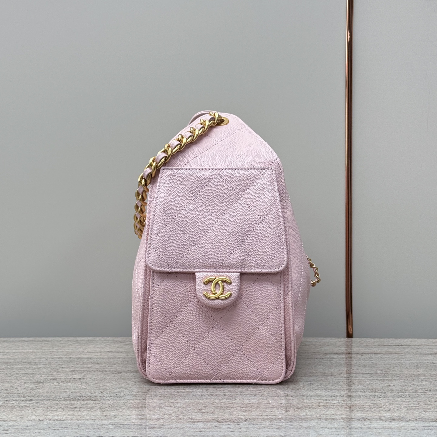 CHANEL 25 Small Handbag-Light Pink - LuxuryEva