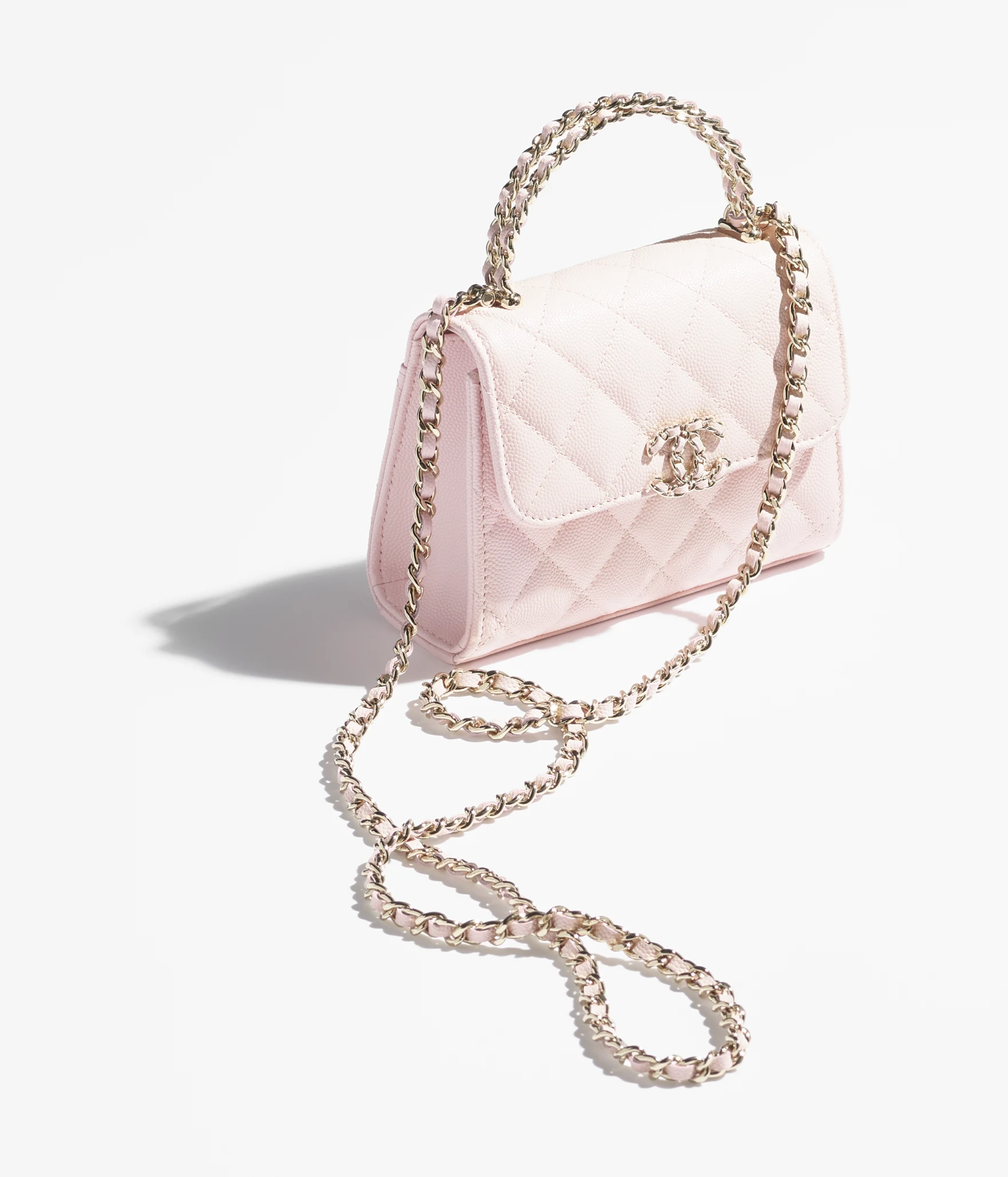 CHANEL Clutch With Chain-Light Pink - LuxuryEva