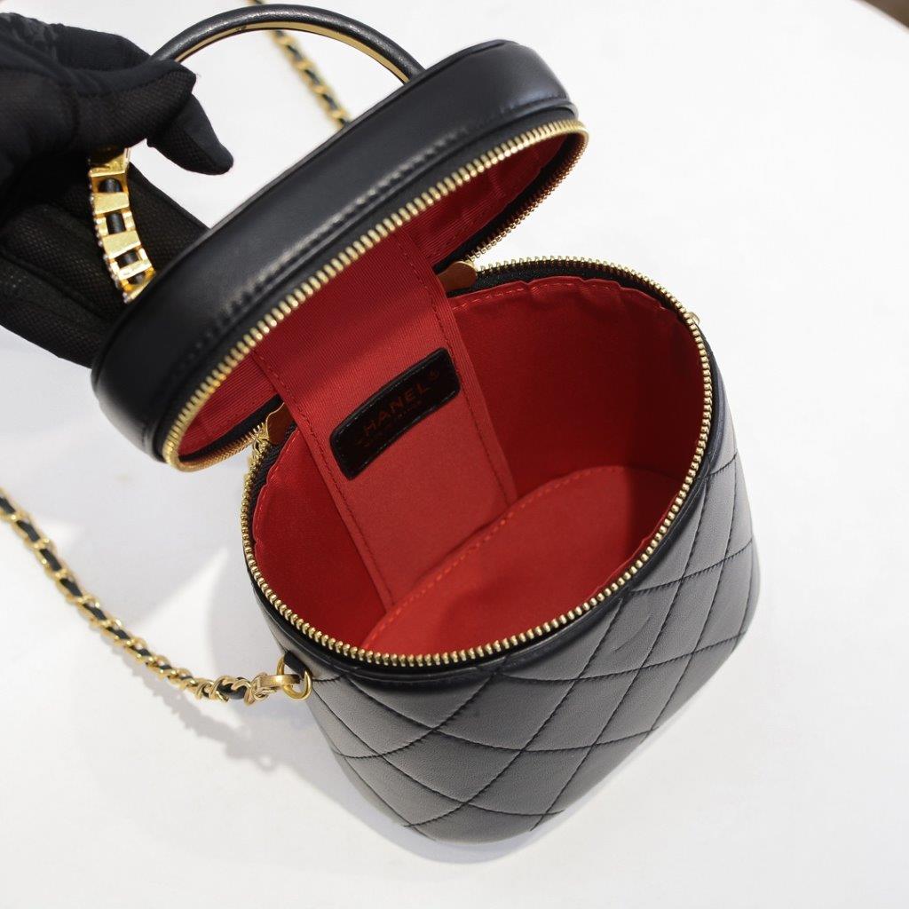 Chanel limited edition small bucket bag - black - LuxuryEva