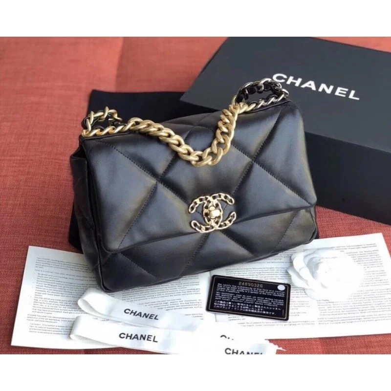 Chanel 19 Lambskin Flap Bag Small - LuxuryEva
