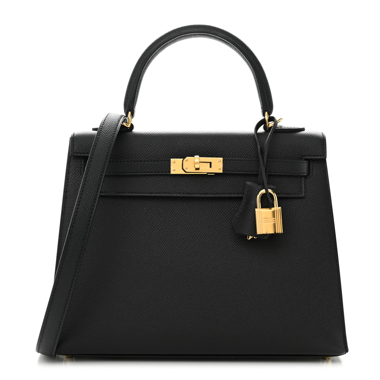 Epsom Kelly Sellier 25 Black - LuxuryEva