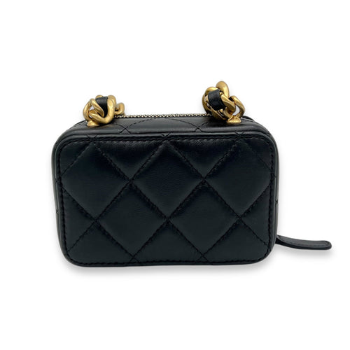 Chanel CC Crossbody Bag Black in Lambskin, Gold hardware - LuxuryEva