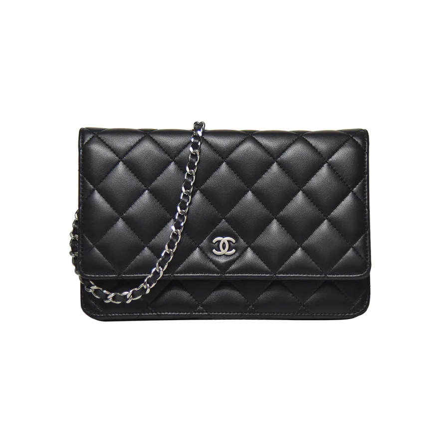 Chanel Wallet on chain WOC Black Lambskin - LuxuryEva