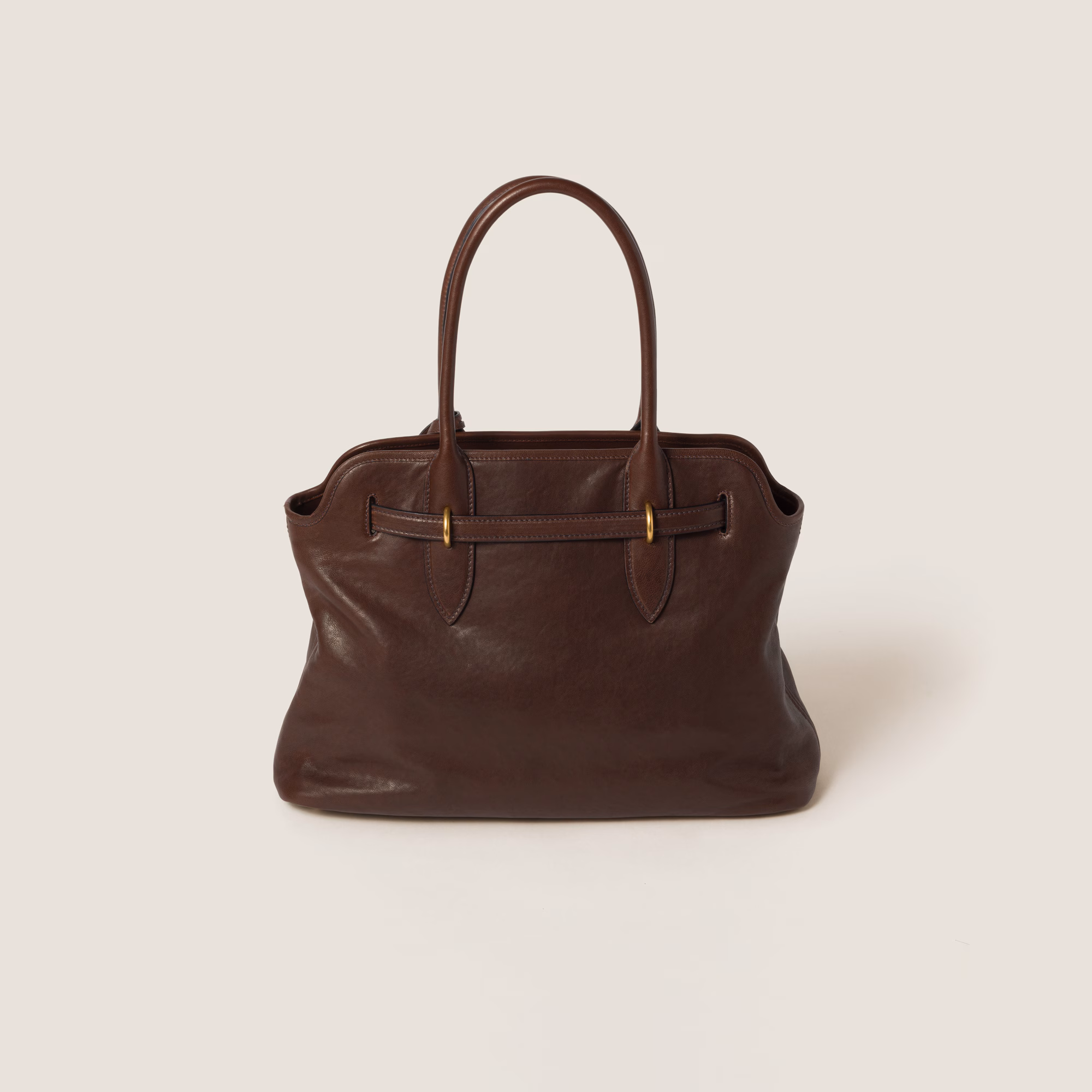 MiuMiu Aventure nappa leather bag-Briarwood - LuxuryEva