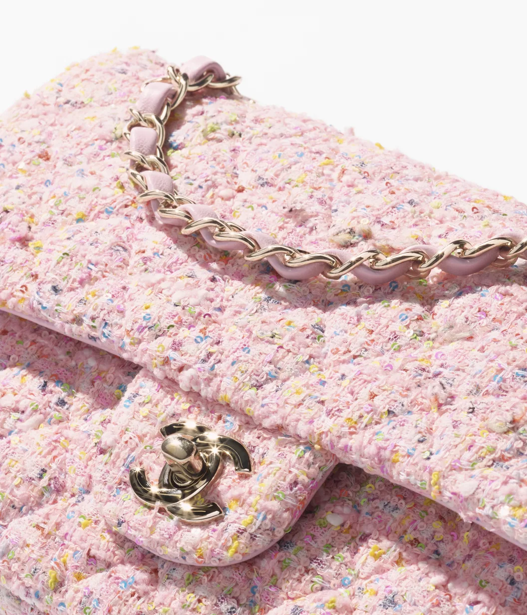 CHANEL Classic 11.12 Handbag-Pink & Multicolour - LuxuryEva