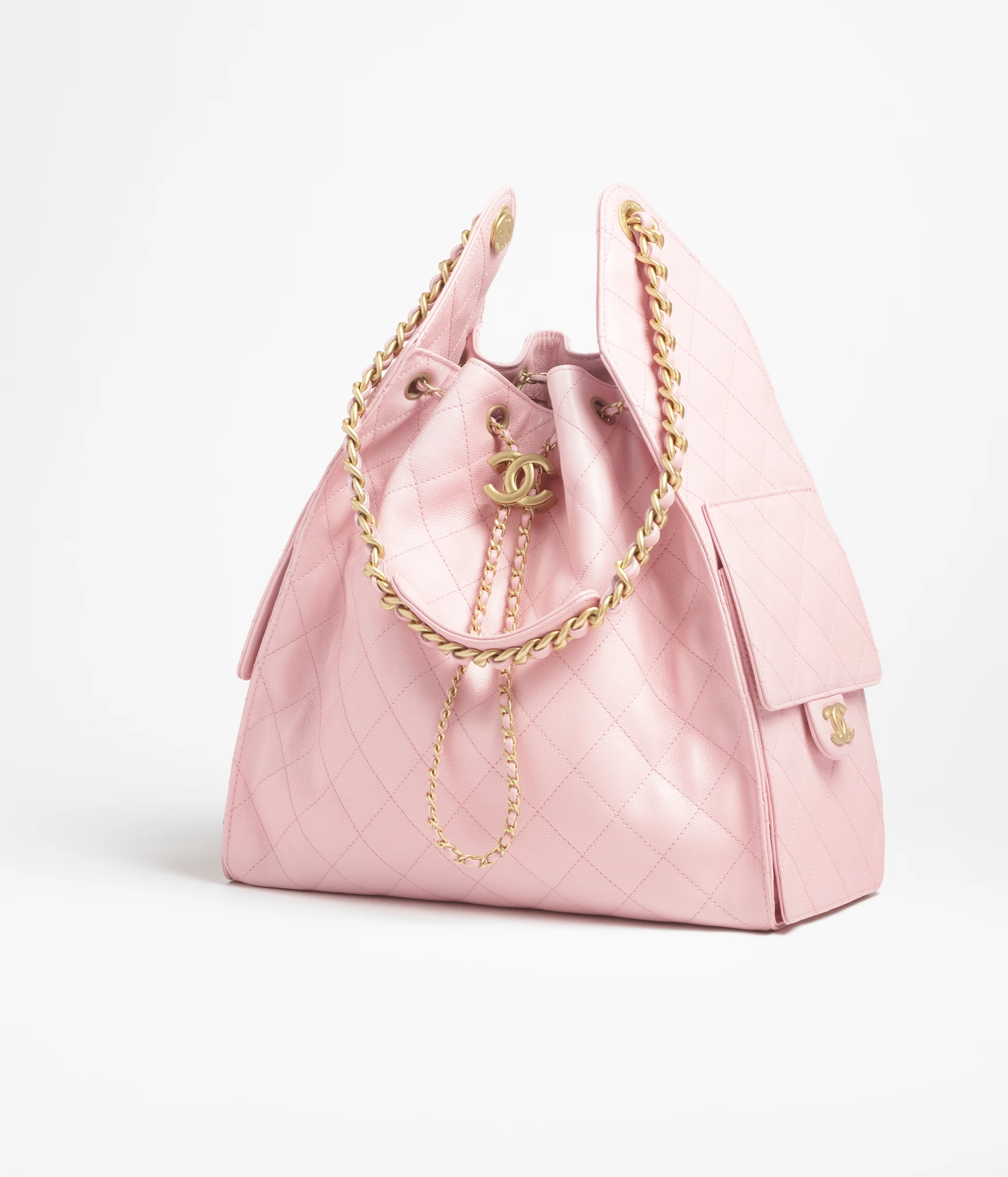 CHANEL 25 Medium Handbag Light Pink - LuxuryEva