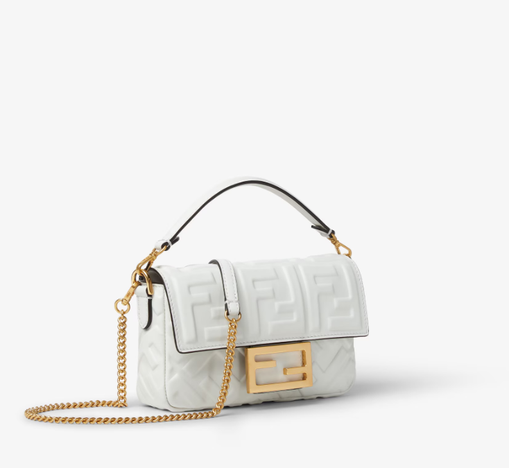 FENDI Baguette Mini White - LuxuryEva