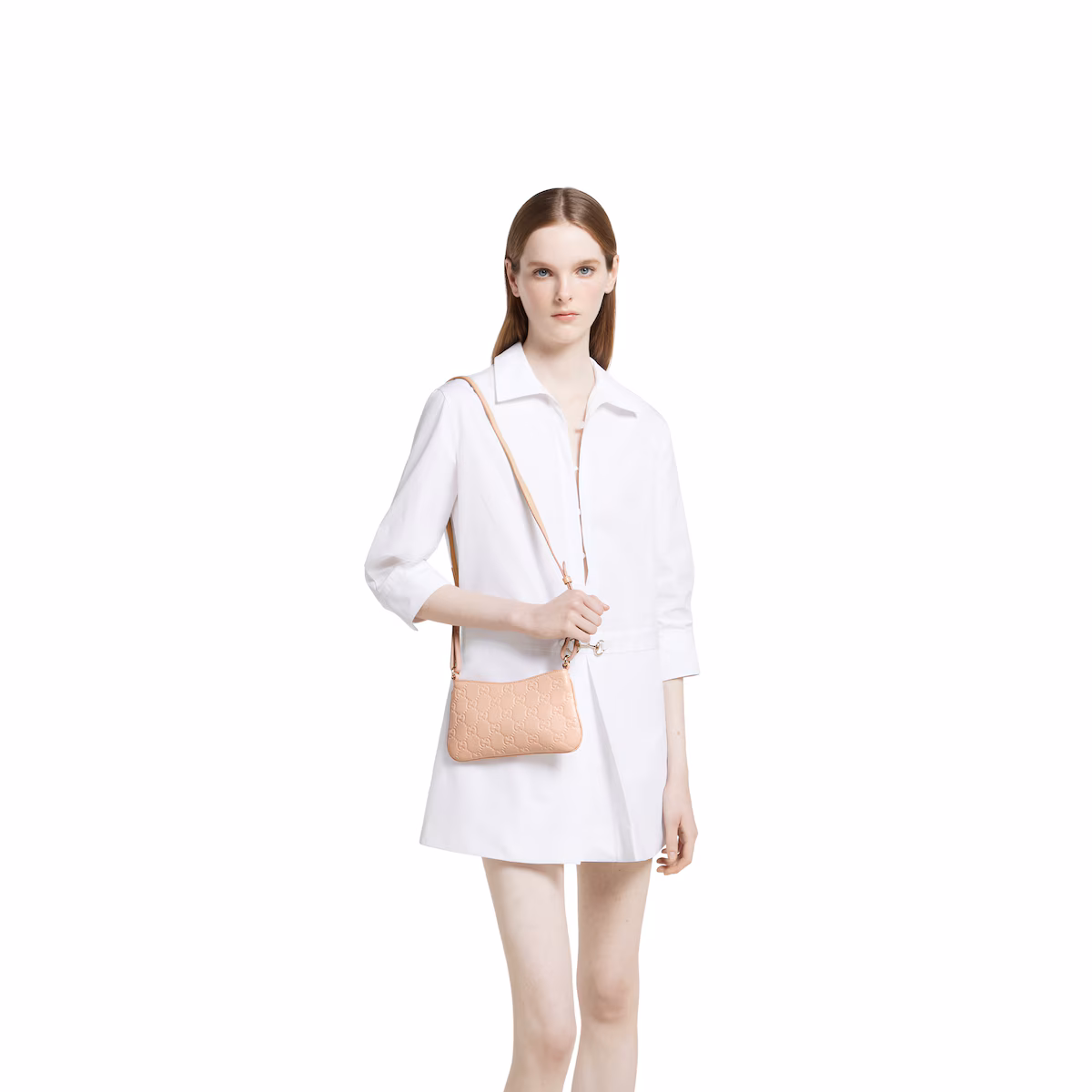 GG EMBLEM SMALL SHOULDER BAG Style ‎815278 AAEEM 6802 - LuxuryEva