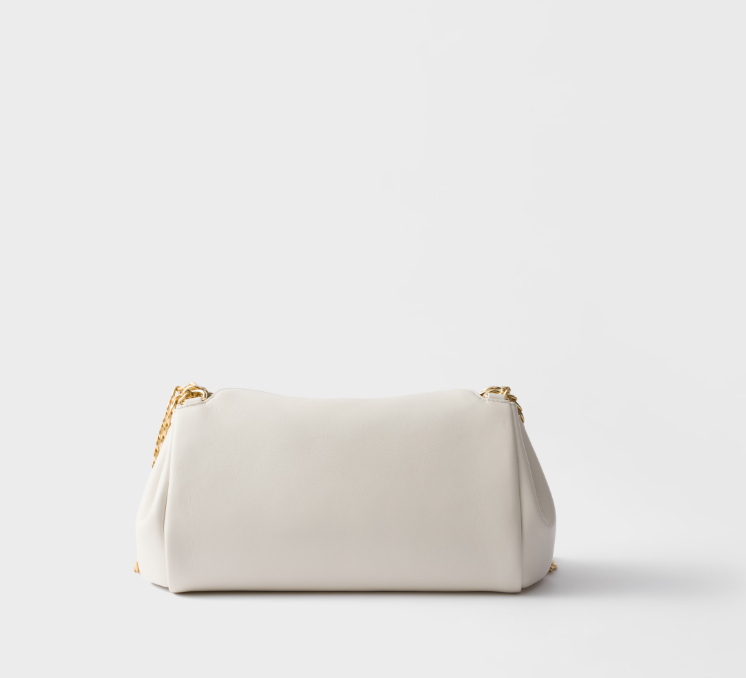 Prada Tumulte small nappa leather bag-White - LuxuryEva