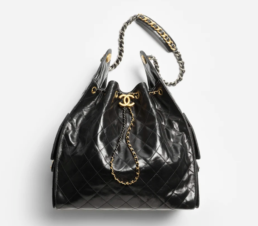 CHANEL 25 Medium Handbag Shiny Crumpled Calfskin - LuxuryEva