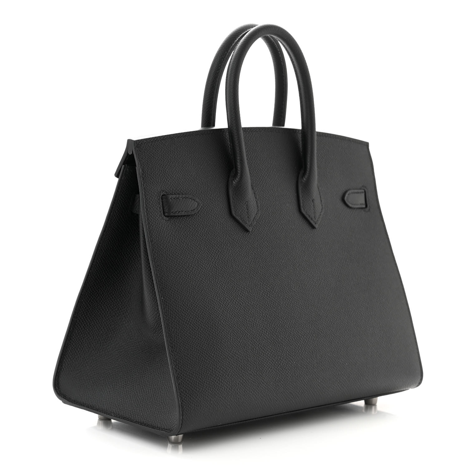 Epsom Birkin Sellier 25 Black（Silver Lock） - LuxuryEva