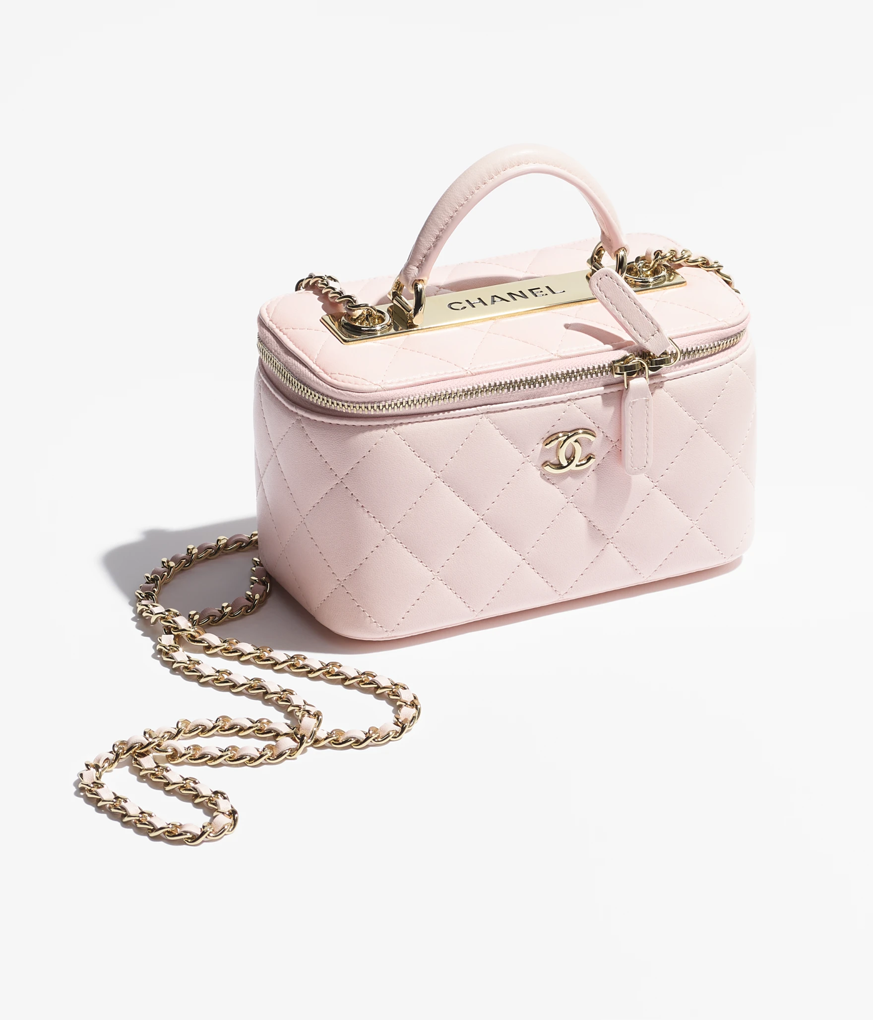 ãð¥Special Offersð¥ãCHANEL Long Vanity with chain-Light Pink - LuxuryEva