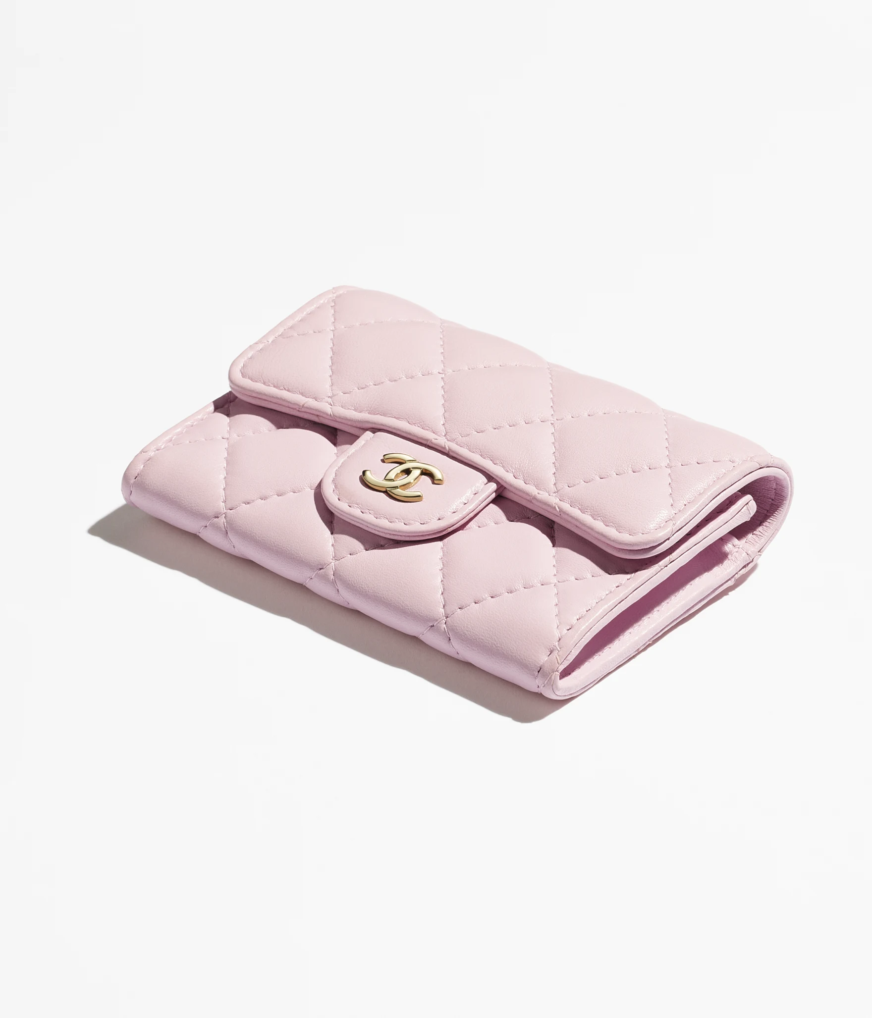 CHANEL Classic Card Holder-Light Pink - LuxuryEva