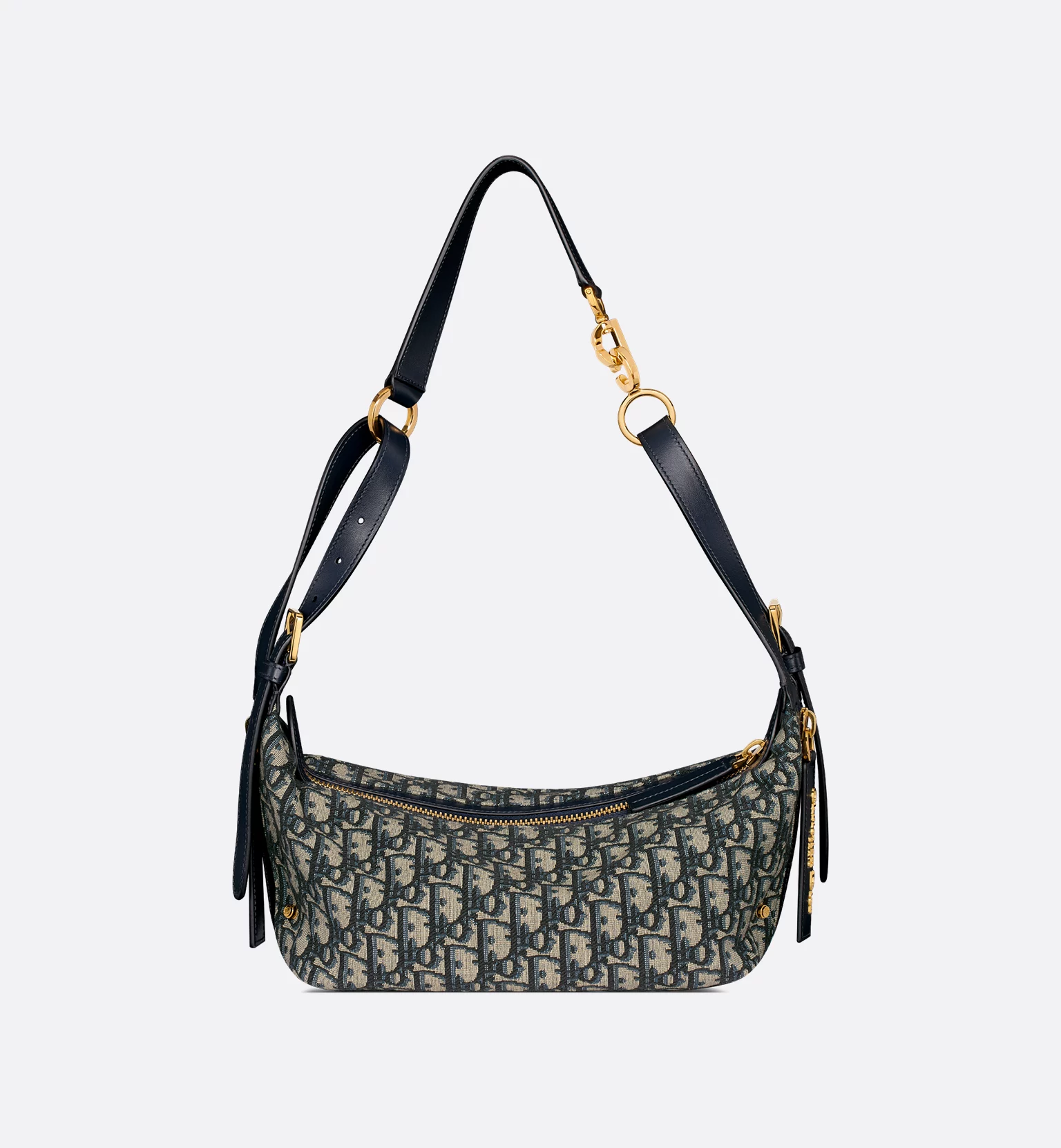 DIOR Small D-Journey Bag-Blue Dior Oblique Jacquard - LuxuryEva