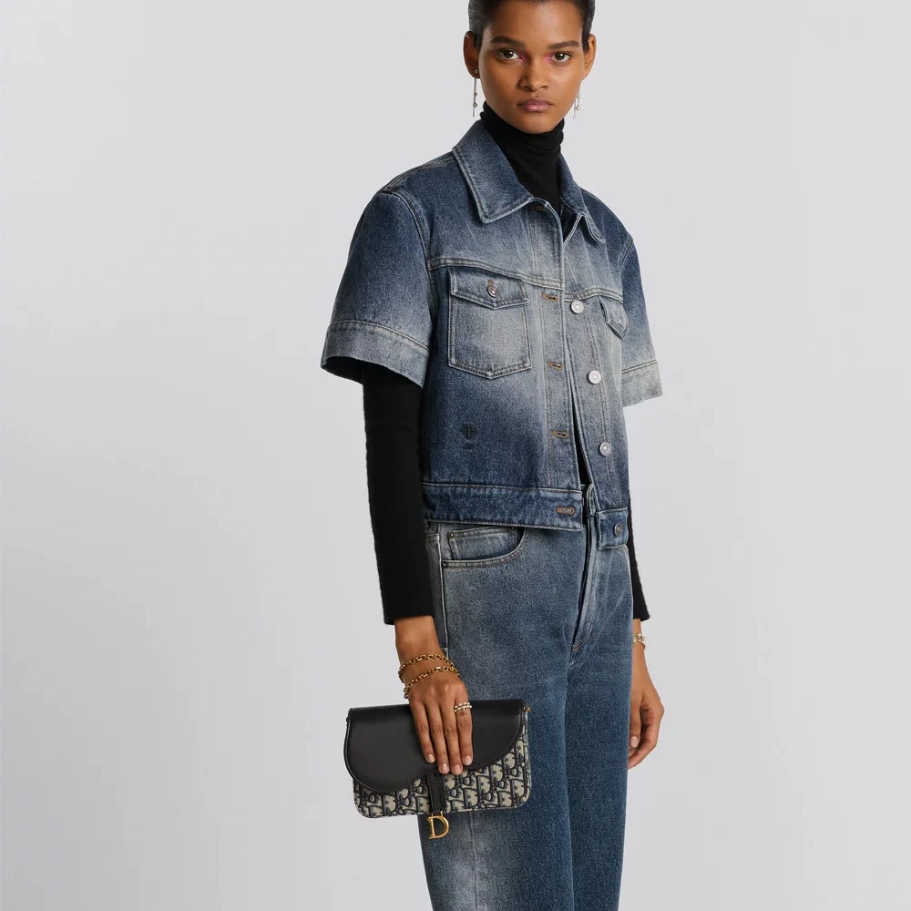 Dior Medium Saddle Pouch with Chain - LuxuryEva