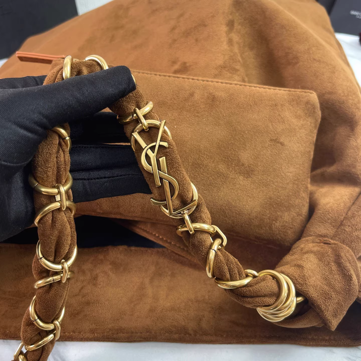 YSL AMALIA in suede - LuxuryEva