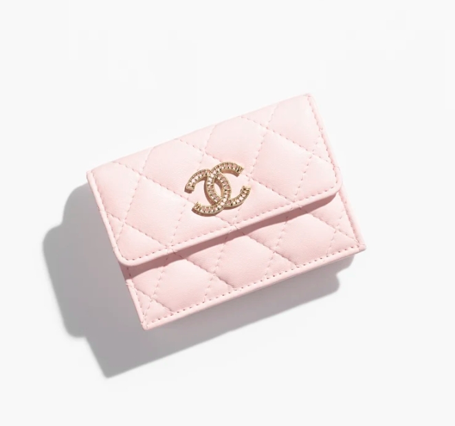 CHANEL Small Flap Wallet-Light Pink - LuxuryEva