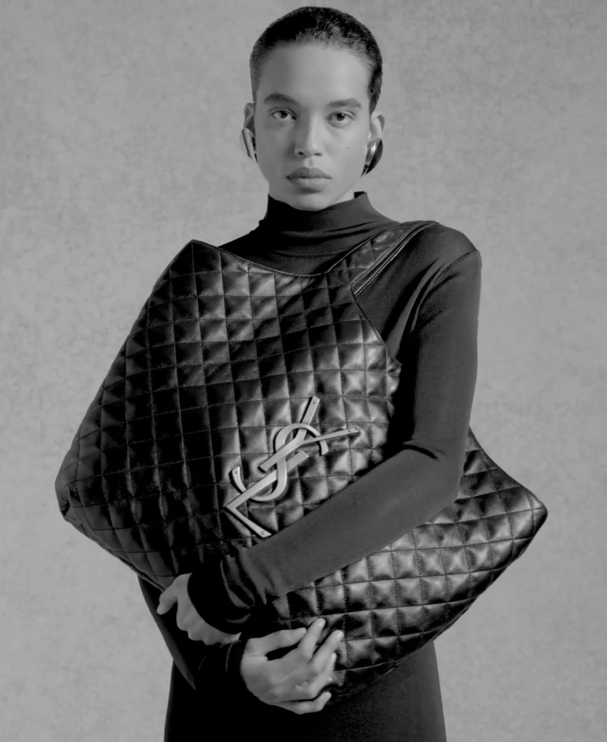 YSL ICARE in quilted lambskin-BLACK - LuxuryEva