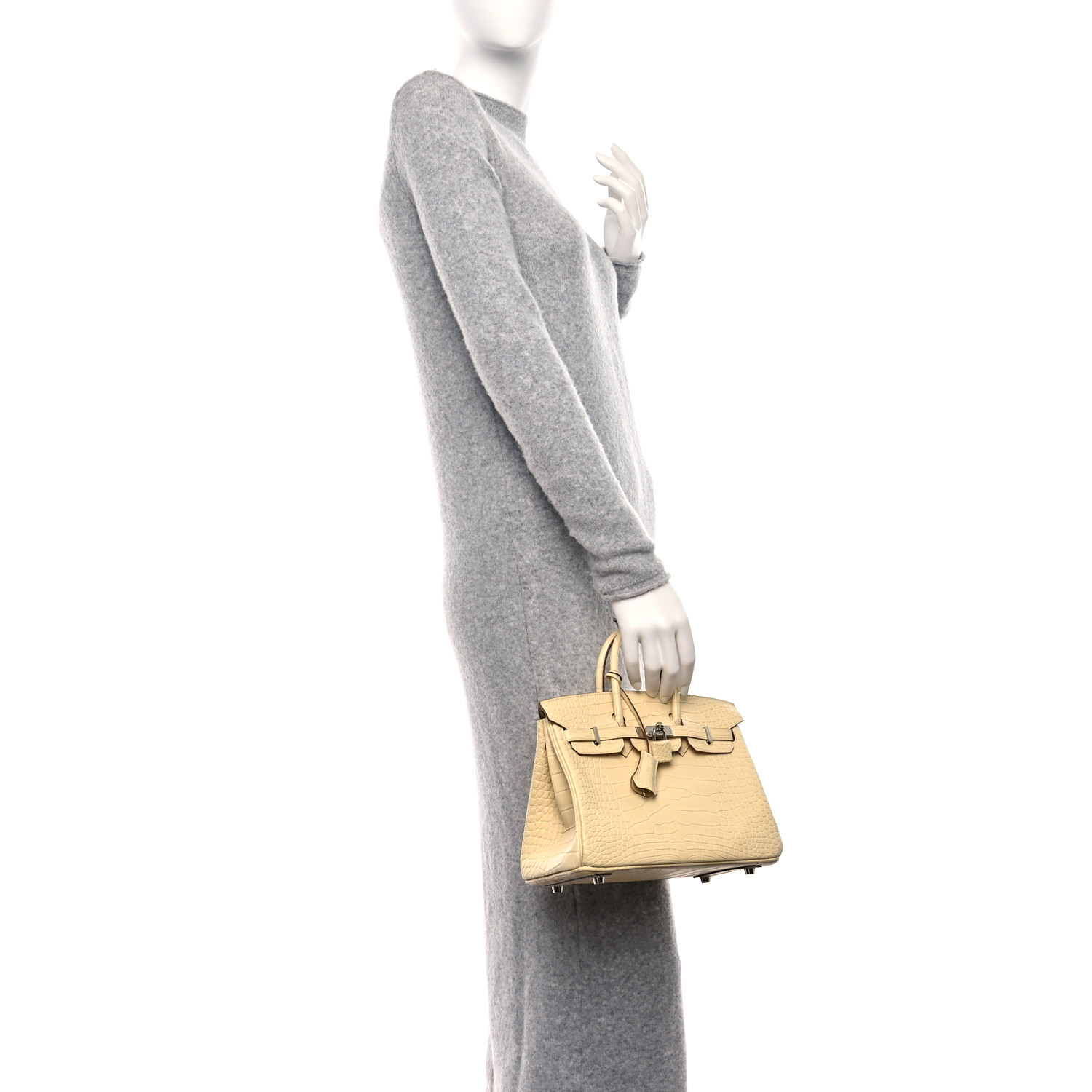 Matte Alligator Birkin 25 Vanille - LuxuryEva