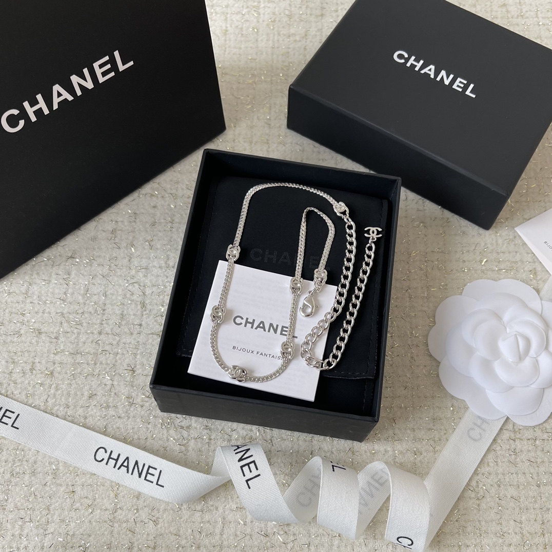 Chanel 24B Snake Chain 5C Necklace – Multi-Wear Choker - LuxuryEva