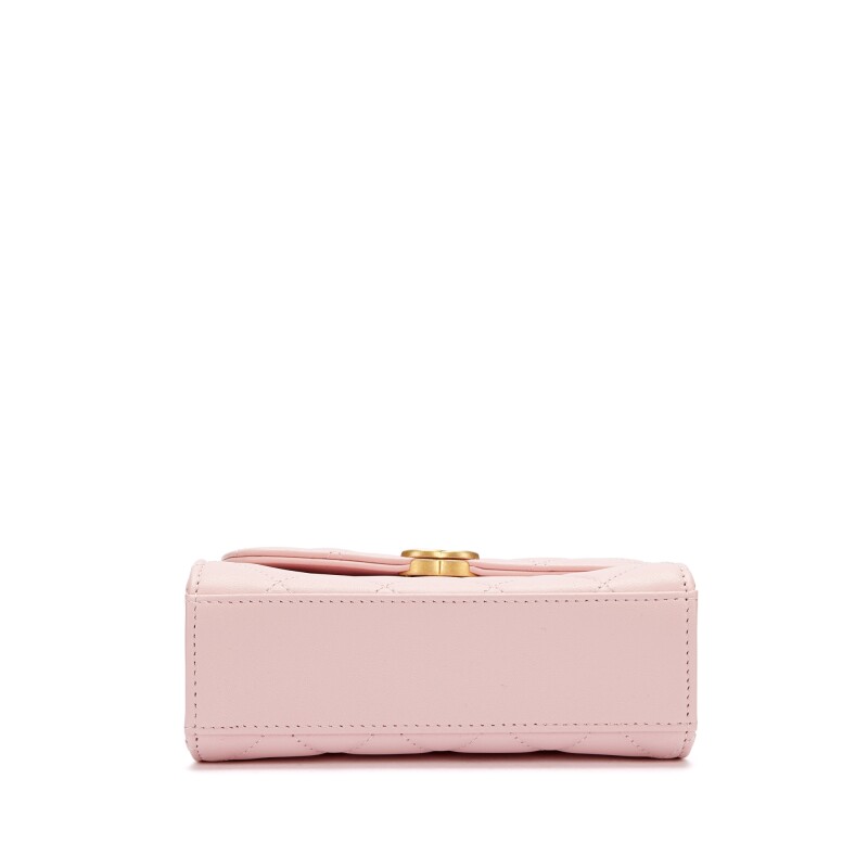 Chanel Baby Pink Quilted Lambskin Top Handle Flap Bag Gold Hardware, 2022 - LuxuryEva