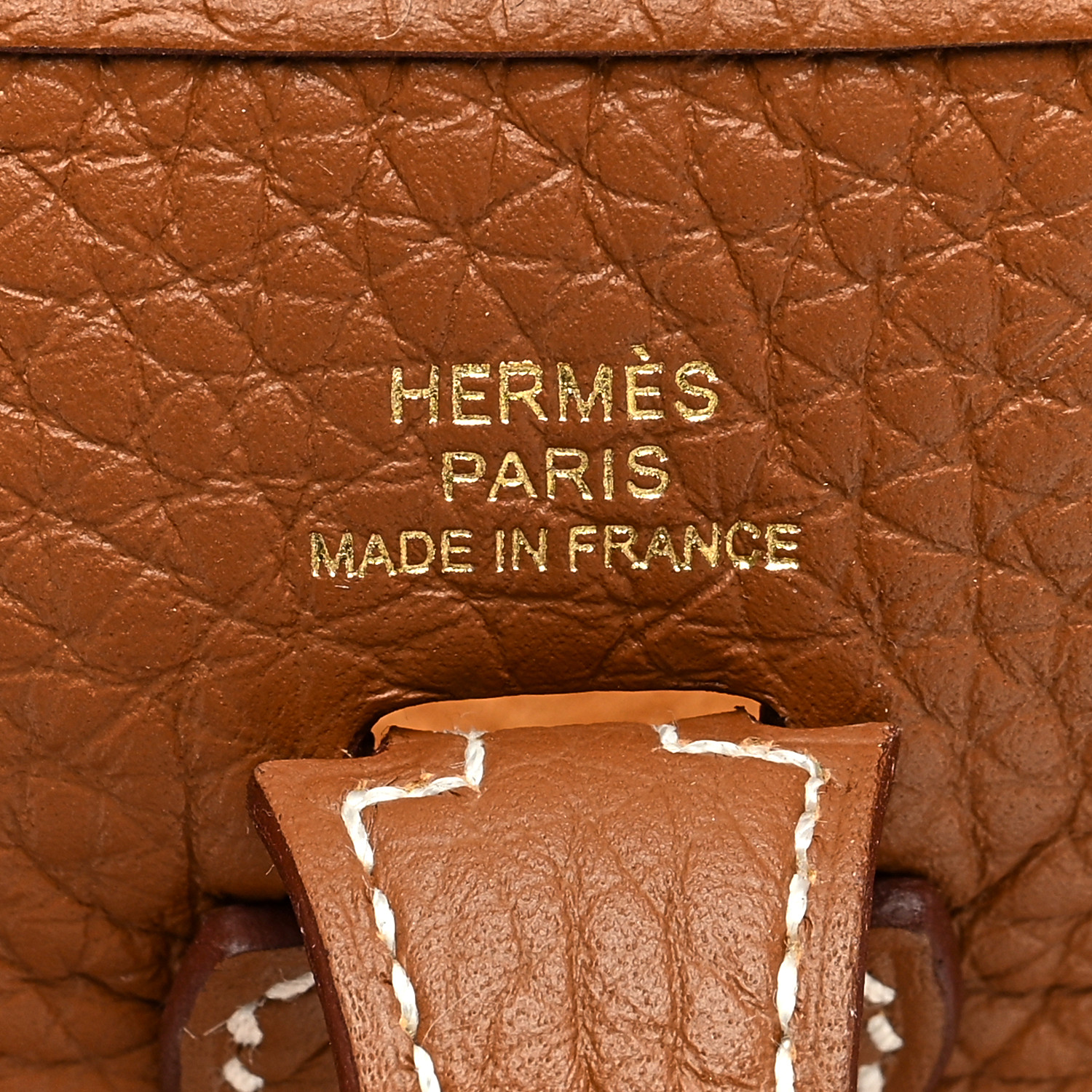 HERMES Taurillon Clemence Evelyne TPM Gold - LuxuryEva