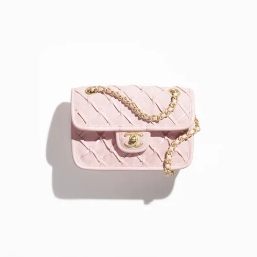 CHANEL Mini Flap Bag-Light Pink - LuxuryEva