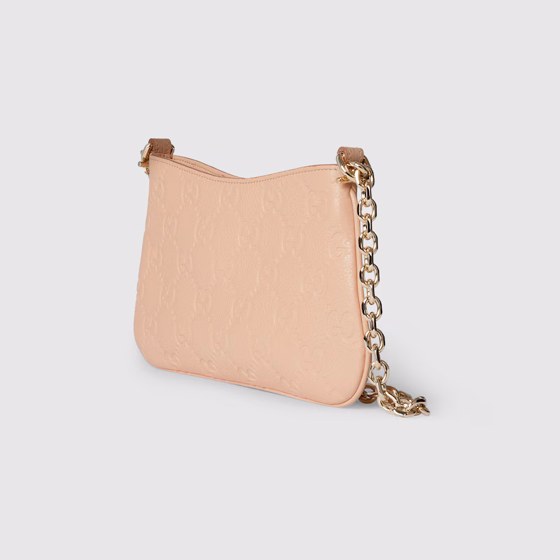 GG EMBLEM SMALL SHOULDER BAG Style ‎815278 AAEEM 6802 - LuxuryEva