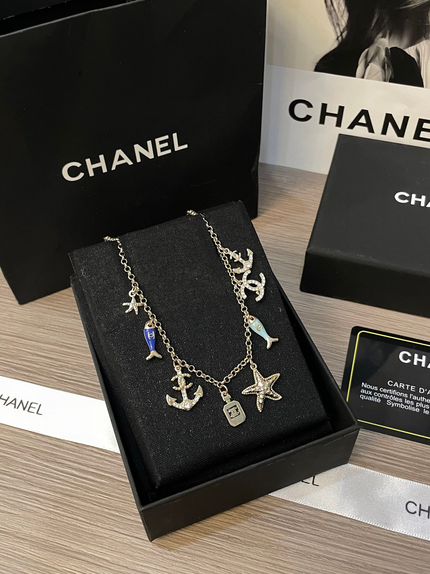 Chanel Metal Resin Rhinestones Necklaces - LuxuryEva