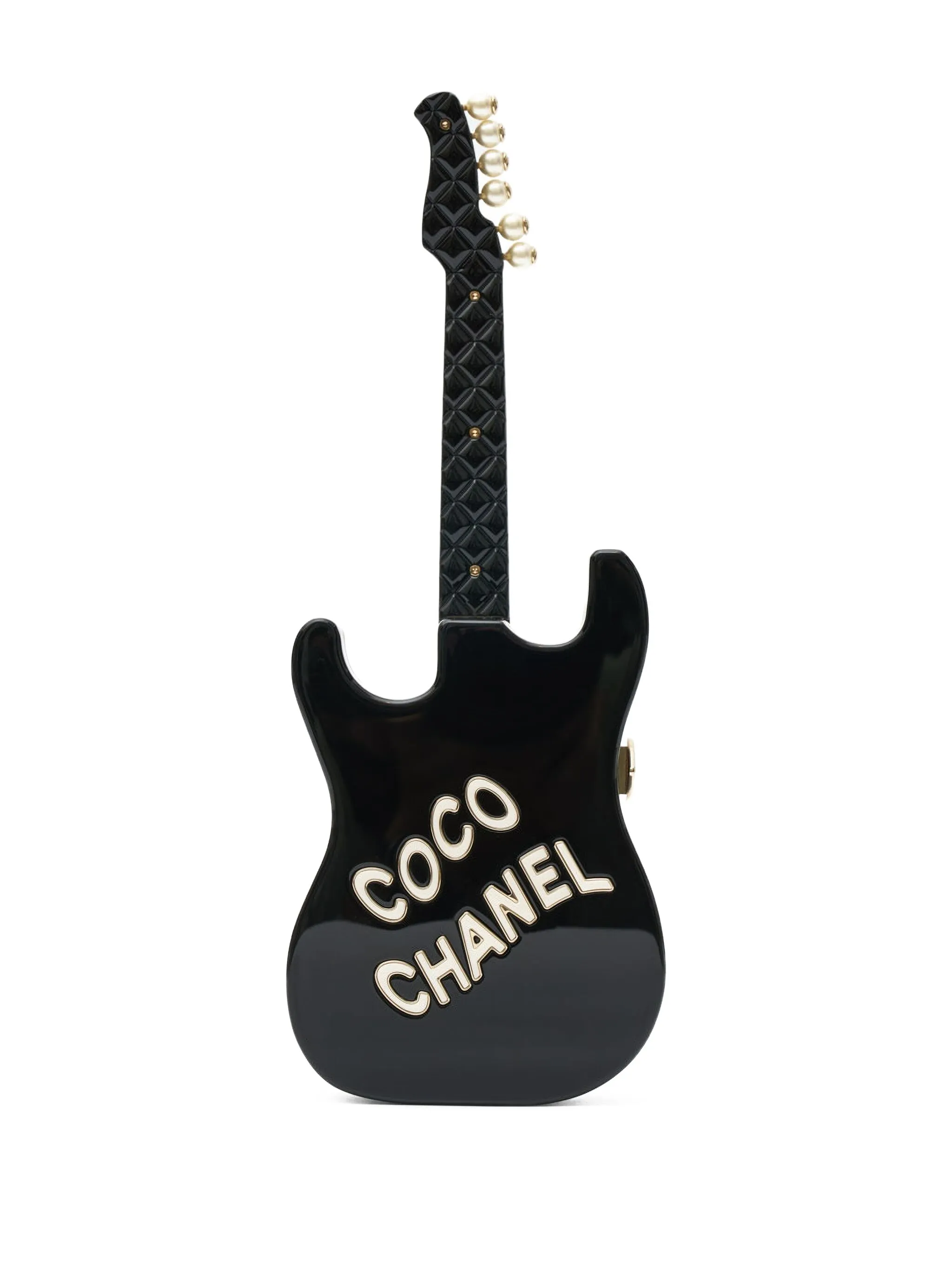 Chanel Guitar Box Clutch - LuxuryEva