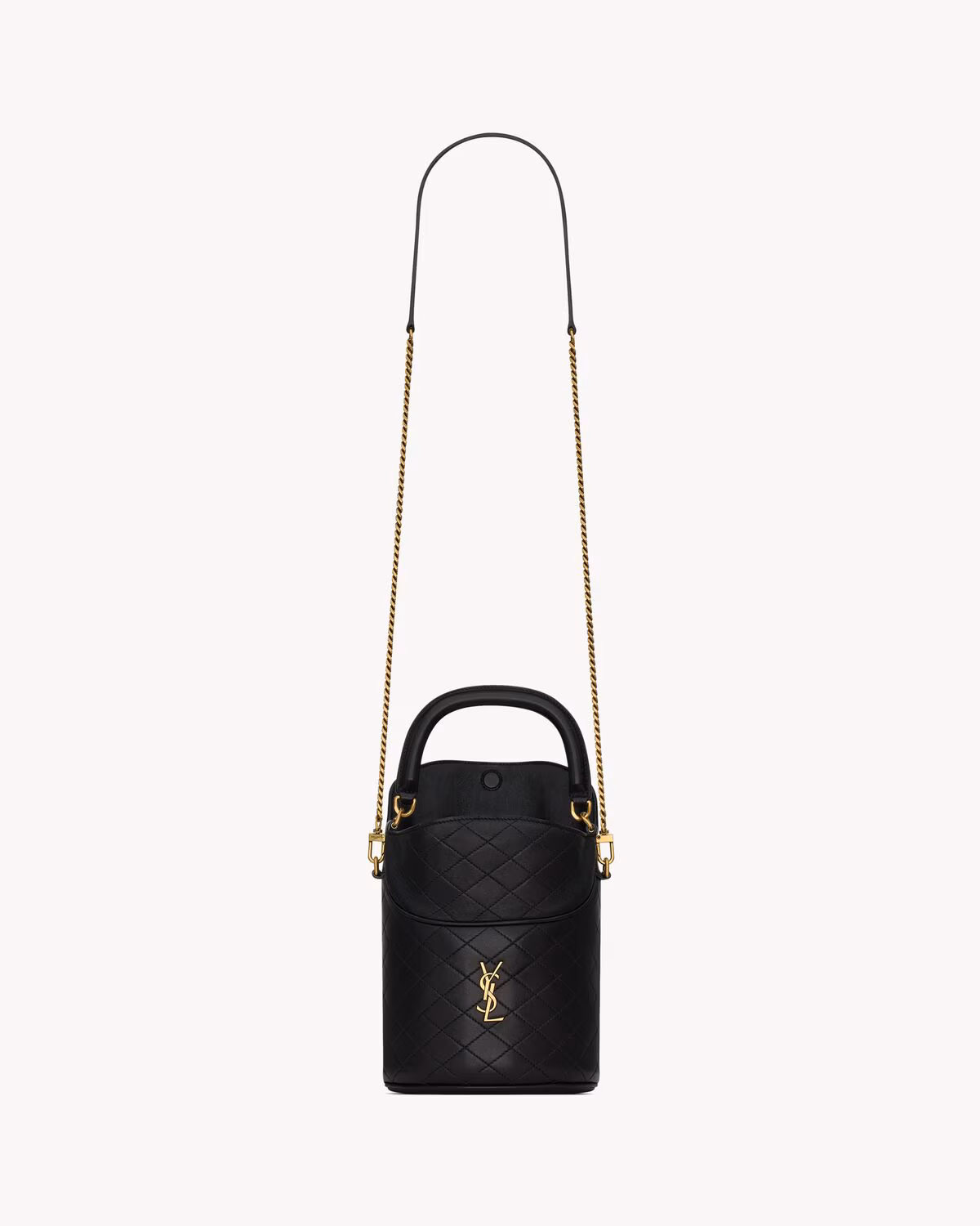 YSL GABY bucket bag in lambskin-Black - LuxuryEva