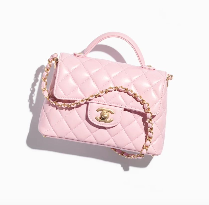【🔥Special Offers🔥】CHANEL Small Flap Bag With Top Handle-Light Pink - LuxuryEva