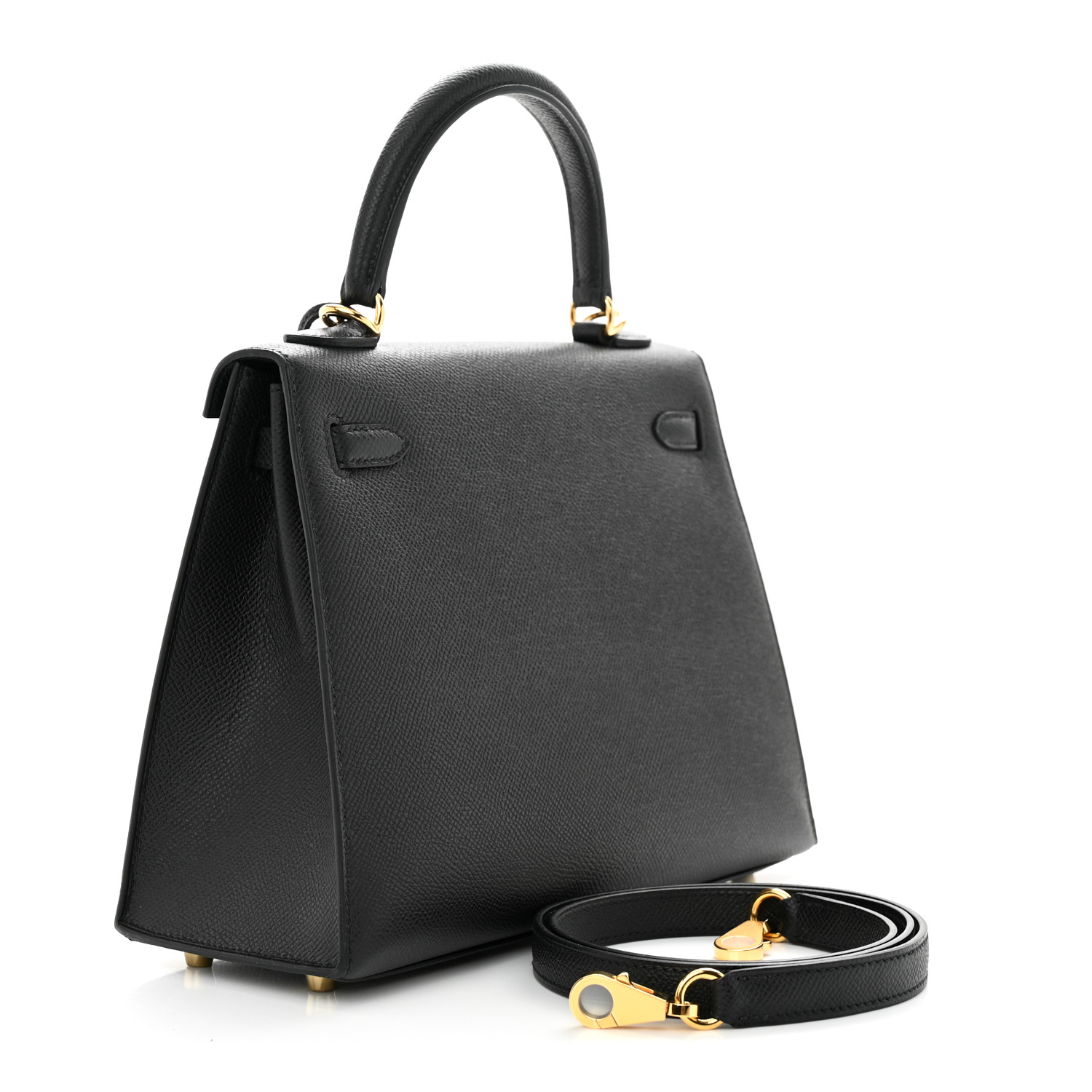 Epsom Kelly Sellier 25 Black - LuxuryEva