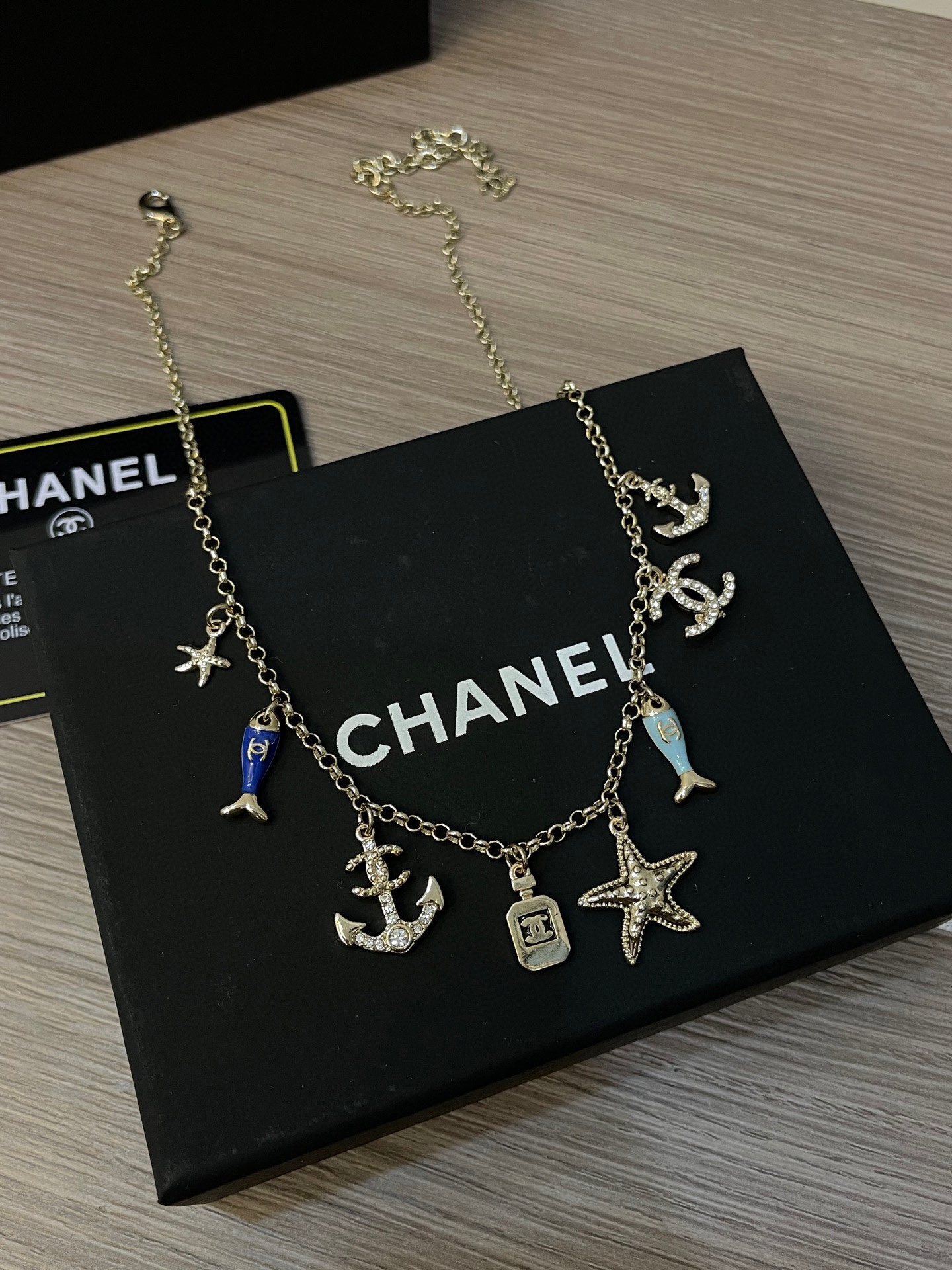 Chanel Metal Resin Rhinestones Necklaces - LuxuryEva