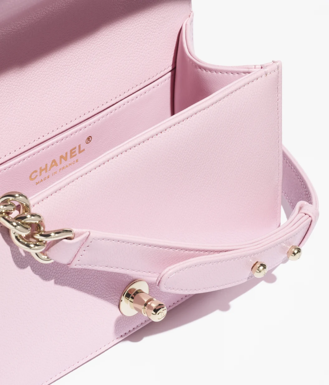 CHANEL Small BOY CHANEL Handbag-Light Pink - LuxuryEva