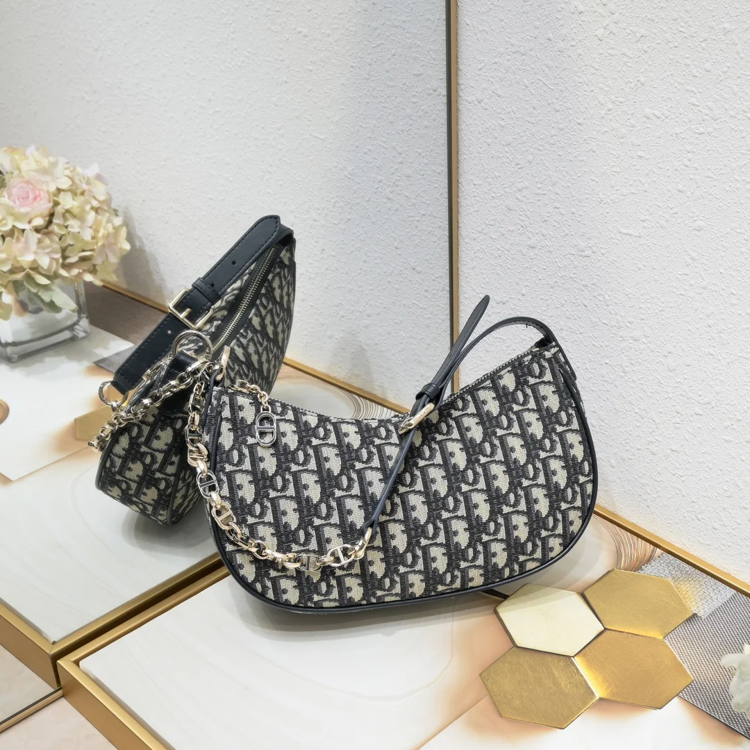 DIOR CD Lounge Half Moon Shoulder Bag - LuxuryEva