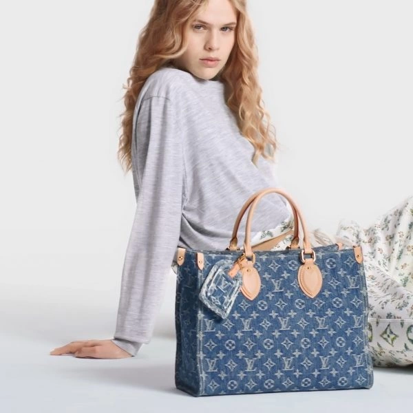 【🔥Special Offers🔥】Louis Vuitton M46871 OnTheGo MM Denim Blue - LuxuryEva