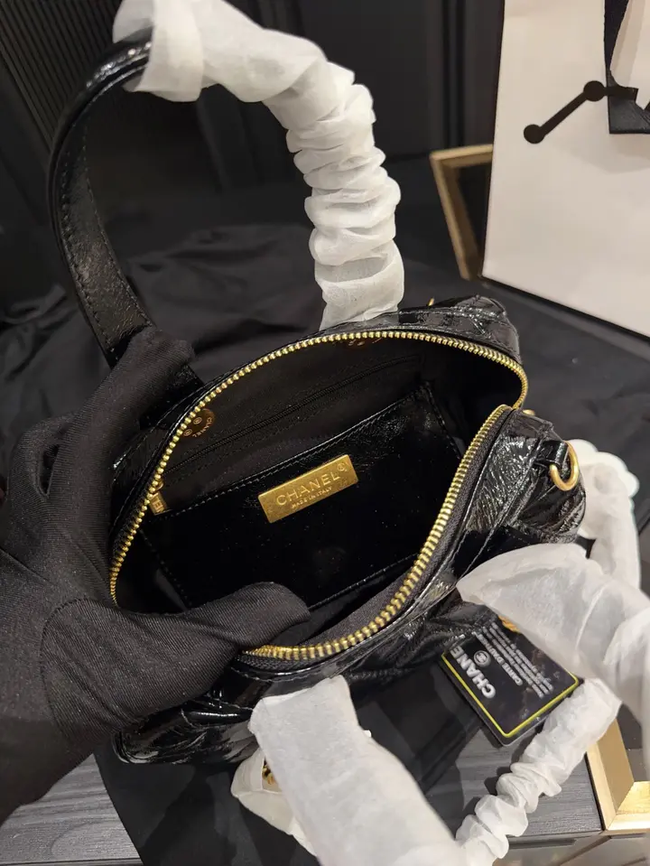 Chanel 25A Bowling Bag – Glossy Calfskin - LuxuryEva