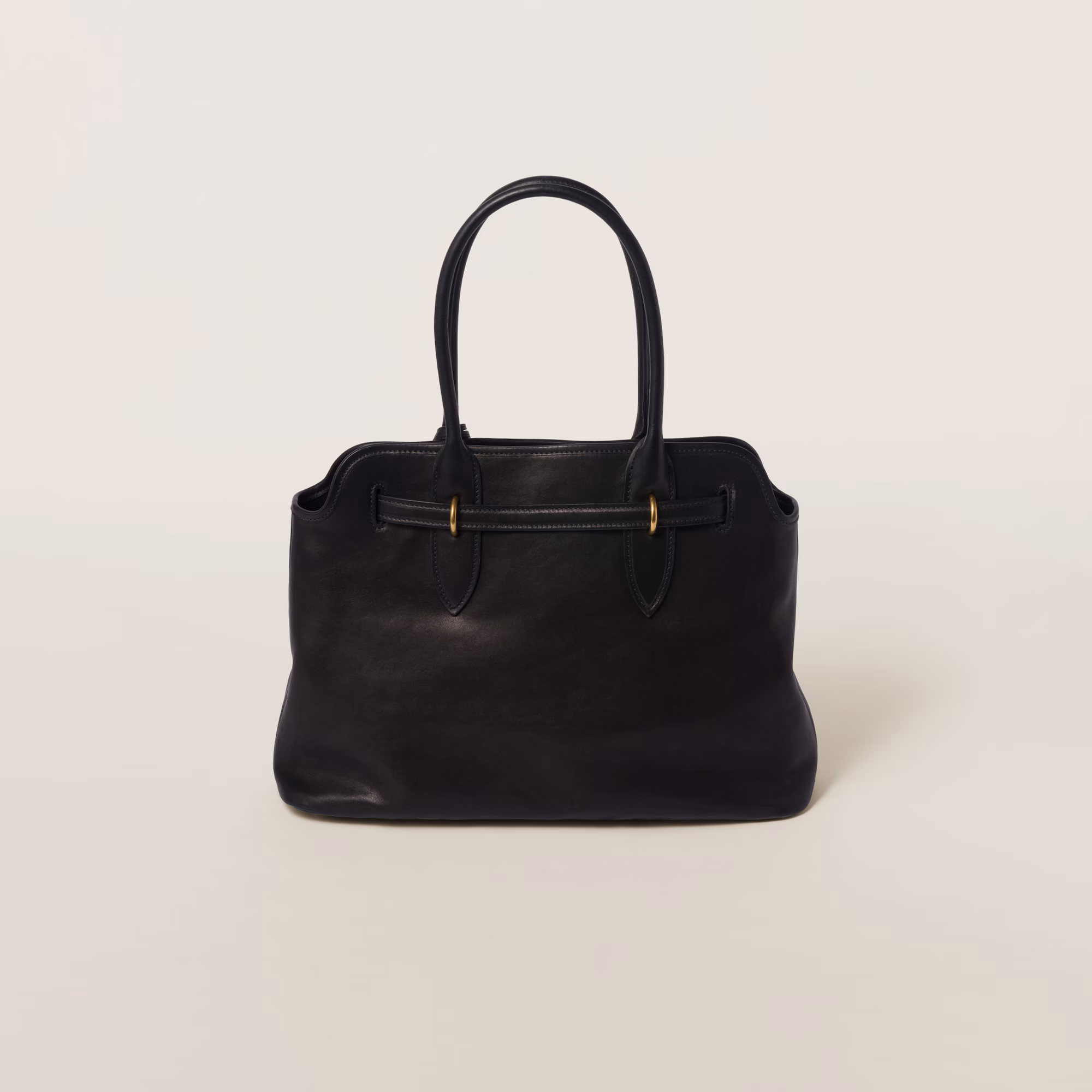 MiuMiu Aventure nappa leather bag-Black - LuxuryEva