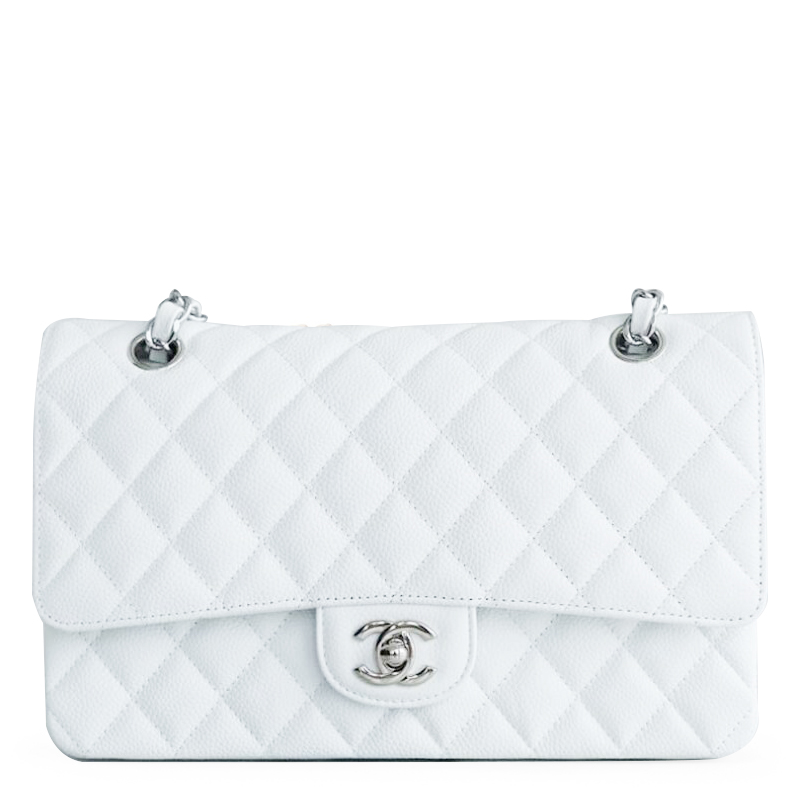 ãð¥Special Offersð¥ãCaviar Quilted Medium Double Flap White - LuxuryEva
