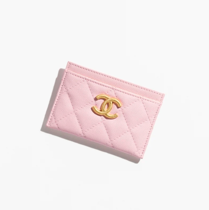 CHANEL Card Holder-Light Pink - LuxuryEva